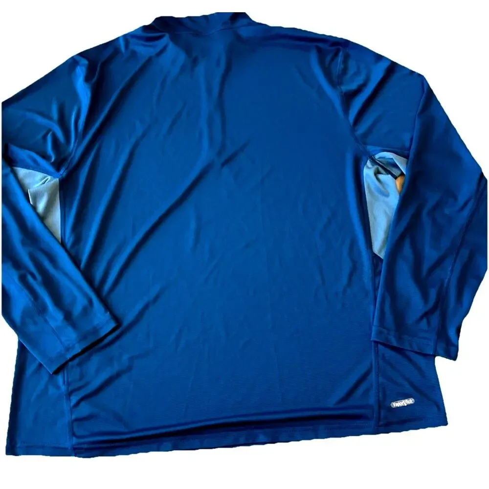 North Face Pullover Shirt Mens XL Teal Blue VaporWick Quarter Zip Outdoor Hiking